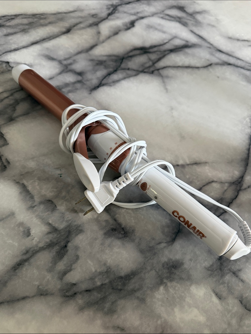 Conair White & Copper Curling Wand - 1" Barrel